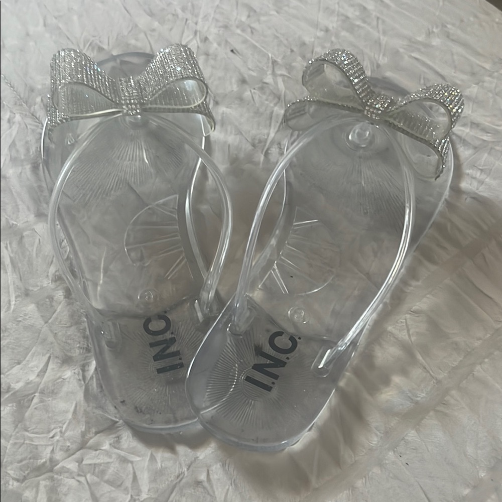 INC International Concepts Silver Sandals with Chic Design